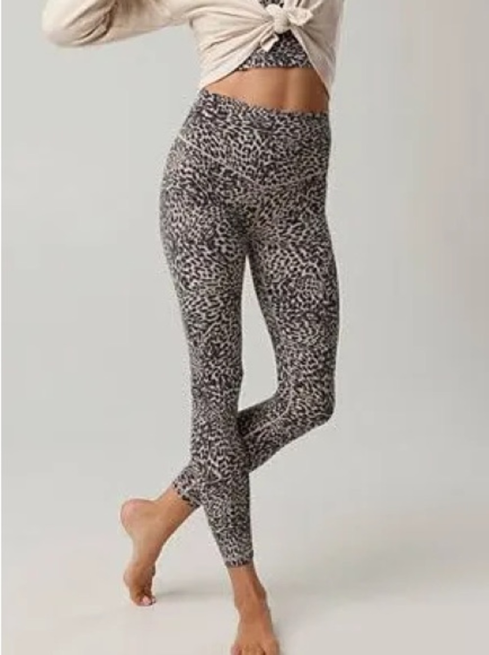 OFFLINE by Aerie Leopard Print Leggings - Taupe & Black